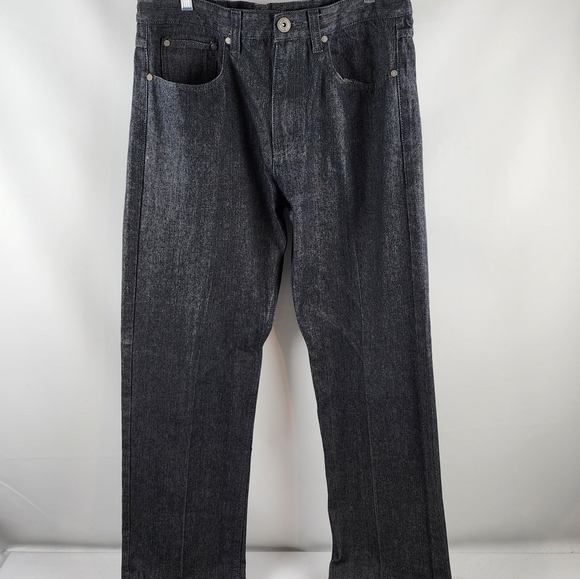 Knockout KO Jeans Mens 36x33 Vintage Y2K Black Easy Fit Hip Hop Streetwear - Picture 1 of 9